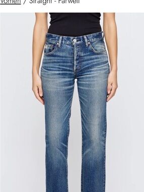 Moussy Vintage Farwell Faded Blue Straight Jeans